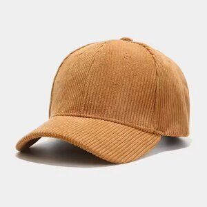 Stylish Tan Corduroy Cap